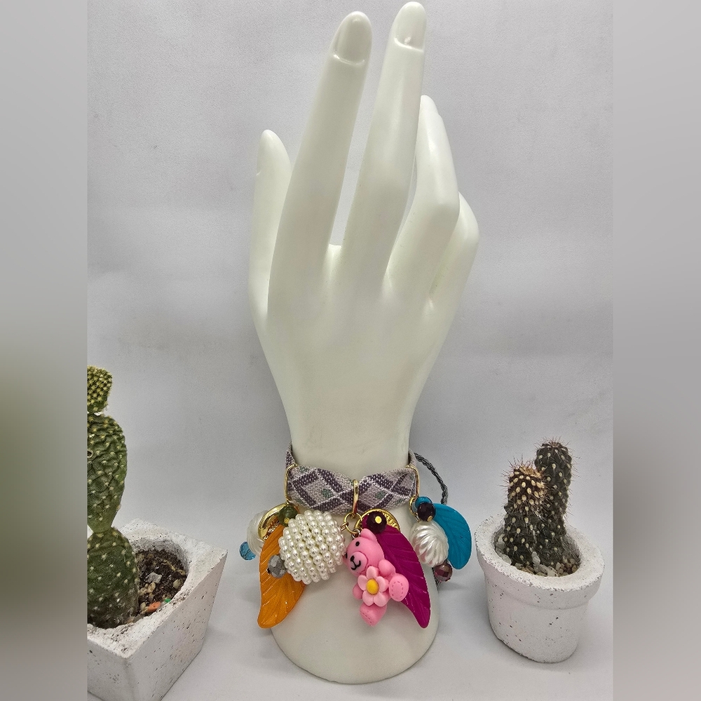 Vibrant Charm Bracelet with Multicolor Accents